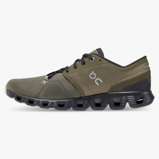 On Cloud X 3 Olive/Reseda Herren